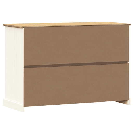 vidaXL Aparador com gavetas VIGO 113x40x75 cm pinho maciço branco vidaXL Aparador com gavetas VIGO 113x40x75 cm pinho maciço branco