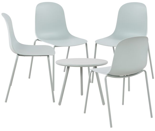 Suite de 4 plazas berdin plástico turquesa 156x156x85 cm