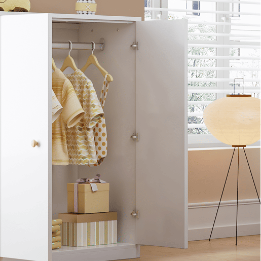 Roupeiro de MDF com barra de cabides e 2 portas de abrir,branco