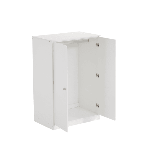 Roupeiro de MDF com barra de cabides e 2 portas de abrir,branco