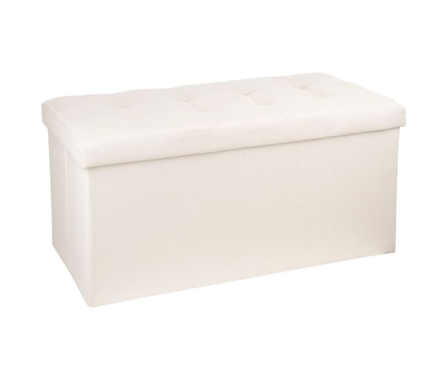 Well home - puf plegable beige doble