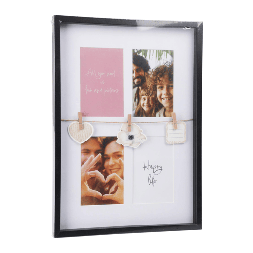 Moldura Well Home para 4 fotos e 3 alças