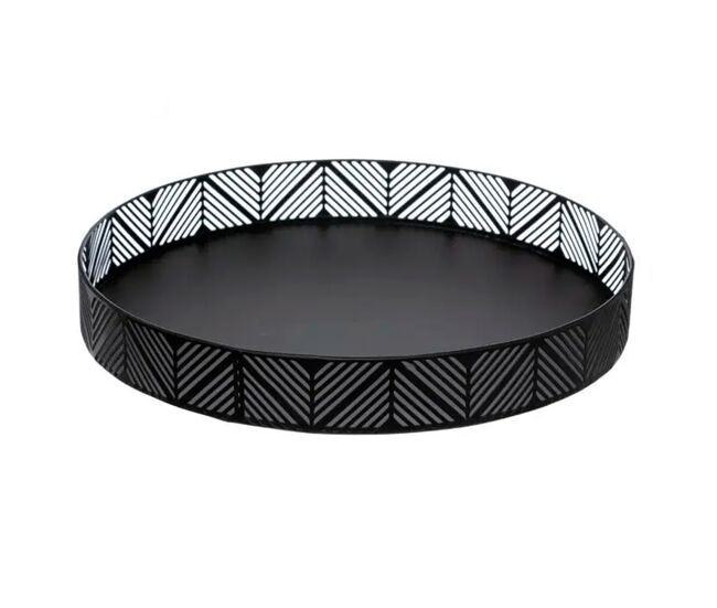 Well home - bandeja cesto negra 29,5x4,4 cm