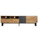 Mueble TV de mdf con 2 puertas y 2 cajones Mueble TV de mdf con 2 puertas y 2 cajones Negro/ Madera
