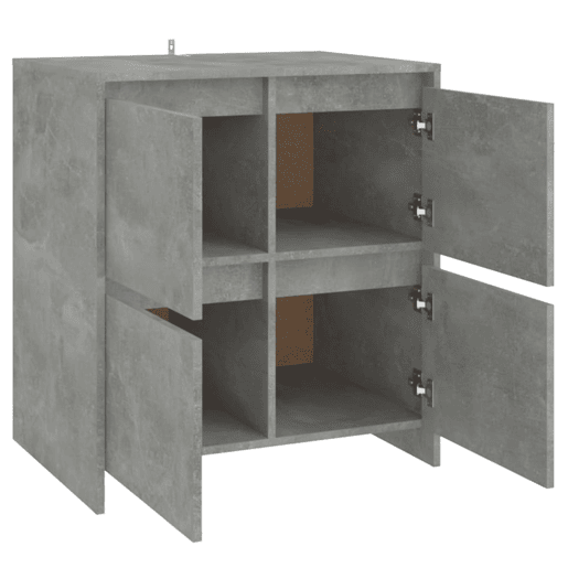 vidaXL Aparadores 2 pcs 70x41x75 cm aglomerado cinzento cimento vidaXL Aparadores 2 pcs 70x41x75 cm aglomerado cinzento cimento