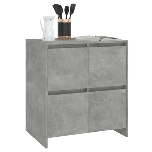 vidaXL Aparadores 2 pcs 70x41x75 cm aglomerado cinzento cimento vidaXL Aparadores 2 pcs 70x41x75 cm aglomerado cinzento cimento