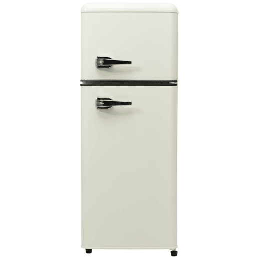 Frigorífico mini retro 105,5cm 92L de plástico com 2 portas e luz led,branco