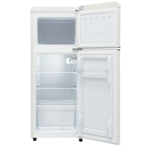 Frigorífico mini retro 105,5cm 92L de plástico com 2 portas e luz led,branco