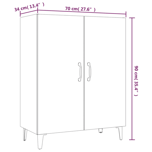 vidaXL Aparador 70x34x90 cm madeira processada cinza cimento vidaXL Aparador 70x34x90 cm madeira processada cinza cimento