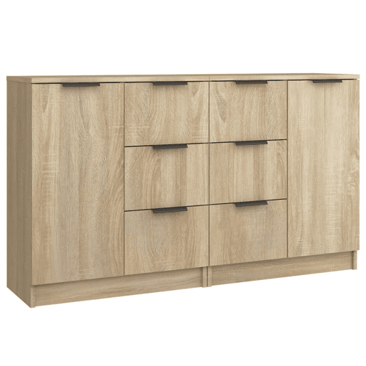 vidaXL Aparadores 2 pcs 60x30x70 cm madeira processada carvalho sonoma