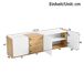 Mueble TV de mdf con 3 puertas y 3 cajones Mueble TV de mdf con 3 puertas y 3 cajones Blanco/ Madera