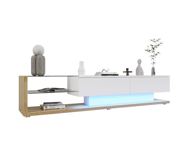 Mueble TV de panel de partículas con 2 cajones 170