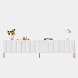 Móvel de TV 190cm de mdf e painel de partÃculas com 4 portas,branco