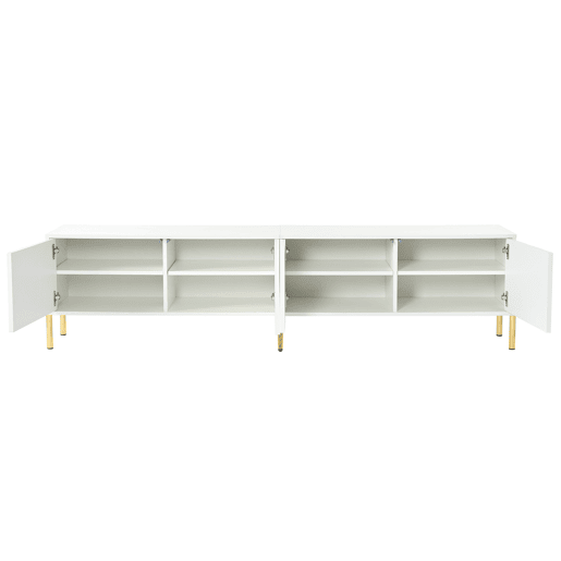 Móvel de TV 190cm de mdf e painel de partículas com 4 portas,branco
