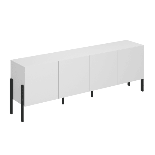 Bérénice Suporte de TV de 4 portas, 200 cm, branco