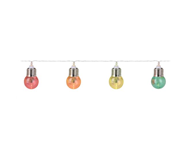 Well home luces de fiesta - cadena de 30 bombillas en forma de bola con 4 colores surtidos