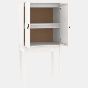 vidaXL Aparador alto 60x40x120 cm madeira de pinho maciça branco