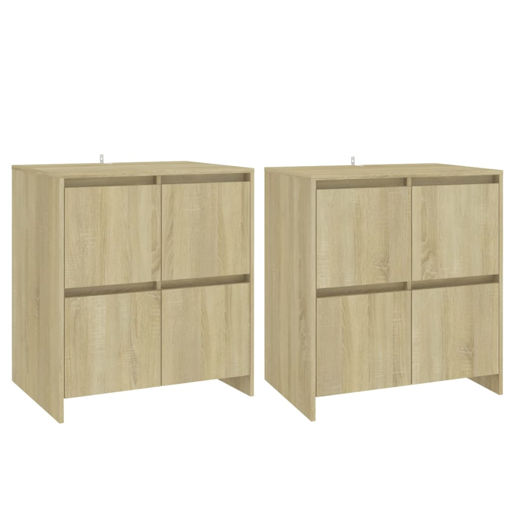Vidaxl aparadores 2 uds madera de ingeniería roble sonoma 70x41x75 cm