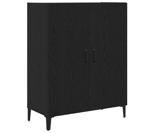 Vidaxl aparador de madera de roble negro 69,5x34x90 cm