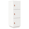 vidaXL Aparador alto 34x40x108,5 cm pinho maciço branco
