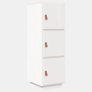 vidaXL Aparador alto 34x40x108,5 cm pinho maciço branco
