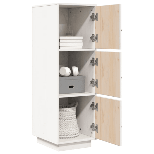 vidaXL Aparador alto 34x40x108,5 cm pinho maciço branco vidaXL Aparador alto 34x40x108,5 cm pinho maciço branco