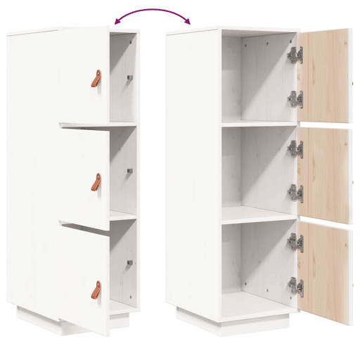 vidaXL Aparador alto 34x40x108,5 cm pinho maciço branco vidaXL Aparador alto 34x40x108,5 cm pinho maciço branco