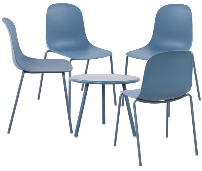 Suite de 4 plazas mindin plástico azul 166x166x85 cm
