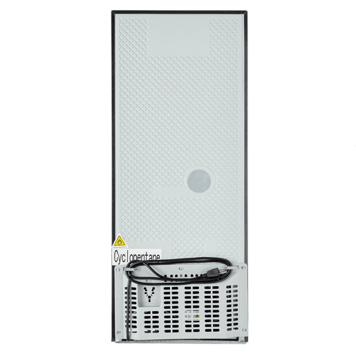 Frigorífico mini 102cm 106L de aço inoxidável com 2 portas e luz led,prateado