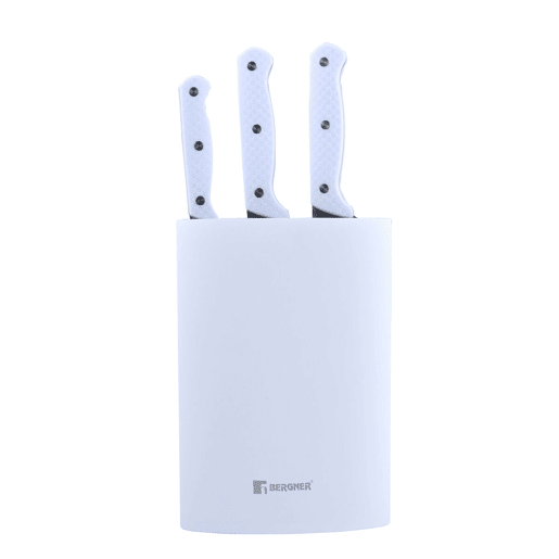 Conjunto de Facas Bergner NATURALLY BG Branco 4 Peças