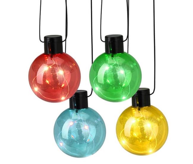 Well home cadena de luces led multicolor con temporizador y 10 bombillas