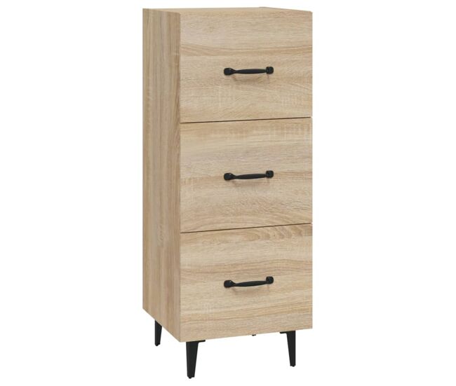 Vidaxl aparador madera contrachapada color roble sonoma 34,5x34x90 cm