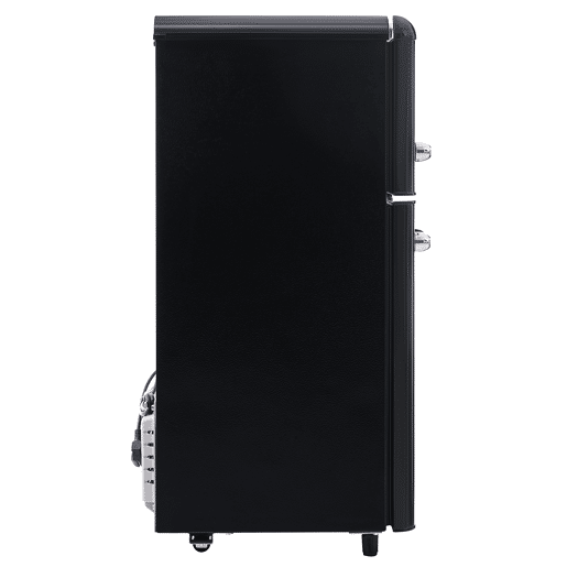 Frigorífico mini retro 91cm 72L de ferro e plástico com 2 portas e luz led,preto