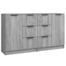 vidaXL Aparadores 2 pcs 60x30x70 cm madeira processada cinzento sonoma