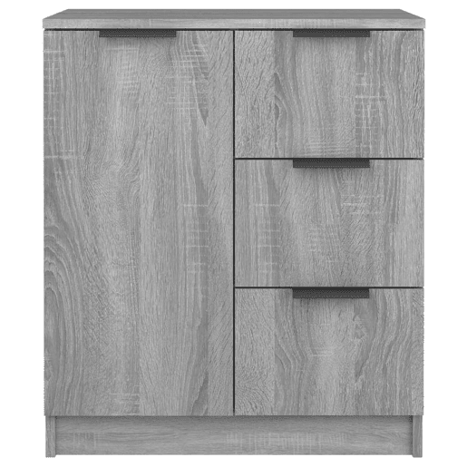 vidaXL Aparadores 2 pcs 60x30x70 cm madeira processada cinzento sonoma vidaXL Aparadores 2 pcs 60x30x70 cm madeira processada cinzento sonoma