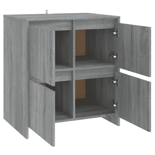 vidaXL Aparadores 2 pcs 70x41x75 cm derivados de madeira cinza sonoma vidaXL Aparadores 2 pcs 70x41x75 cm derivados de madeira cinza sonoma