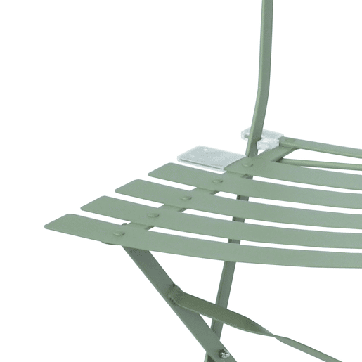 Cadeira de jardim dobrável em metal, set de 2, Emilia, Verde cinzento, 49.5x41x80.5 cm