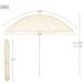 Aktive Sombrilla playa 16 varillas con flecos Aktive Sombrilla playa 16 varillas con flecos Beige