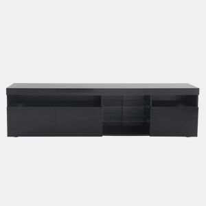 Móvel de TV 180cm de mdf com 3 portas e luz led,preto