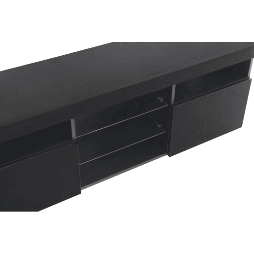 Móvel de TV 180cm de mdf com 3 portas e luz led,preto