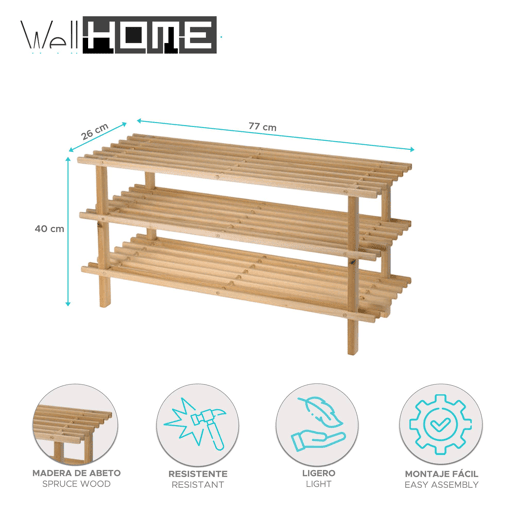 Well Home Sapateira 3 Prateleiras Well Home Sapateira 3 Prateleiras