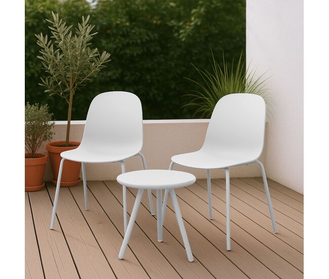 Suite de 2 plazas berdin plástico blanco 50x156x85 cm
