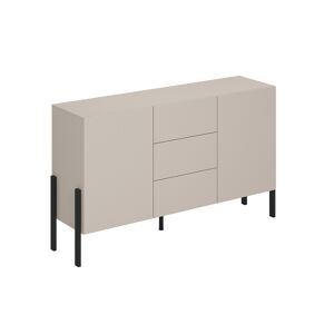 Aparador Bérénice Cashmere de 2 portas e 3 gavetas