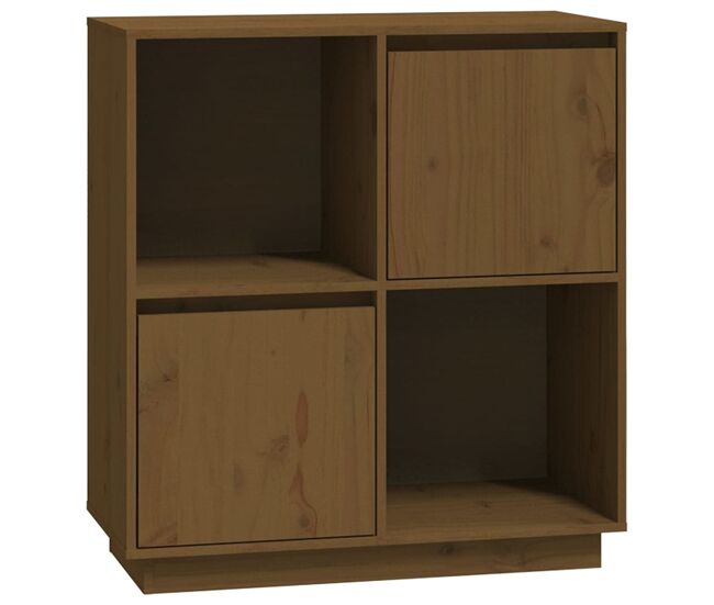 Vidaxl aparador de madera maciza de pino marrón miel 74x35x80 cm