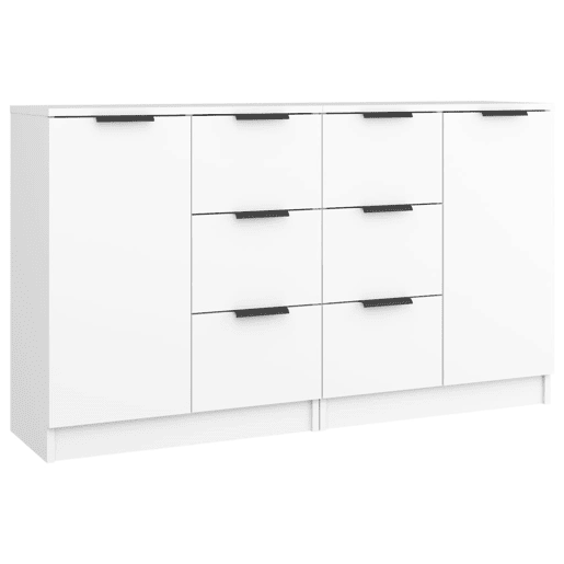 vidaXL Aparadores 2 pcs 60x30x70 cm derivados de madeira branco vidaXL Aparadores 2 pcs 60x30x70 cm derivados de madeira branco