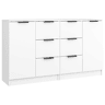 vidaXL Aparadores 2 pcs 60x30x70 cm derivados de madeira branco