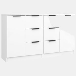 vidaXL Aparadores 2 pcs 60x30x70 cm derivados de madeira branco