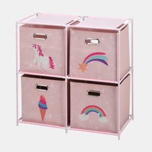 Well Home Cômoda infantil com 4 compartimentos