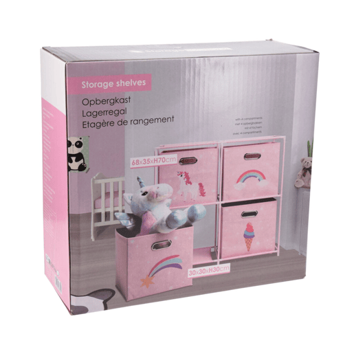 Well Home Cômoda infantil com 4 compartimentos
