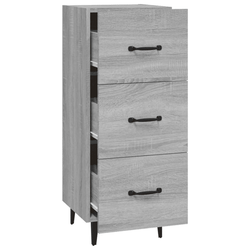 vidaXL Aparador 34,5x34x90 cm derivados de madeira sonoma cinzento